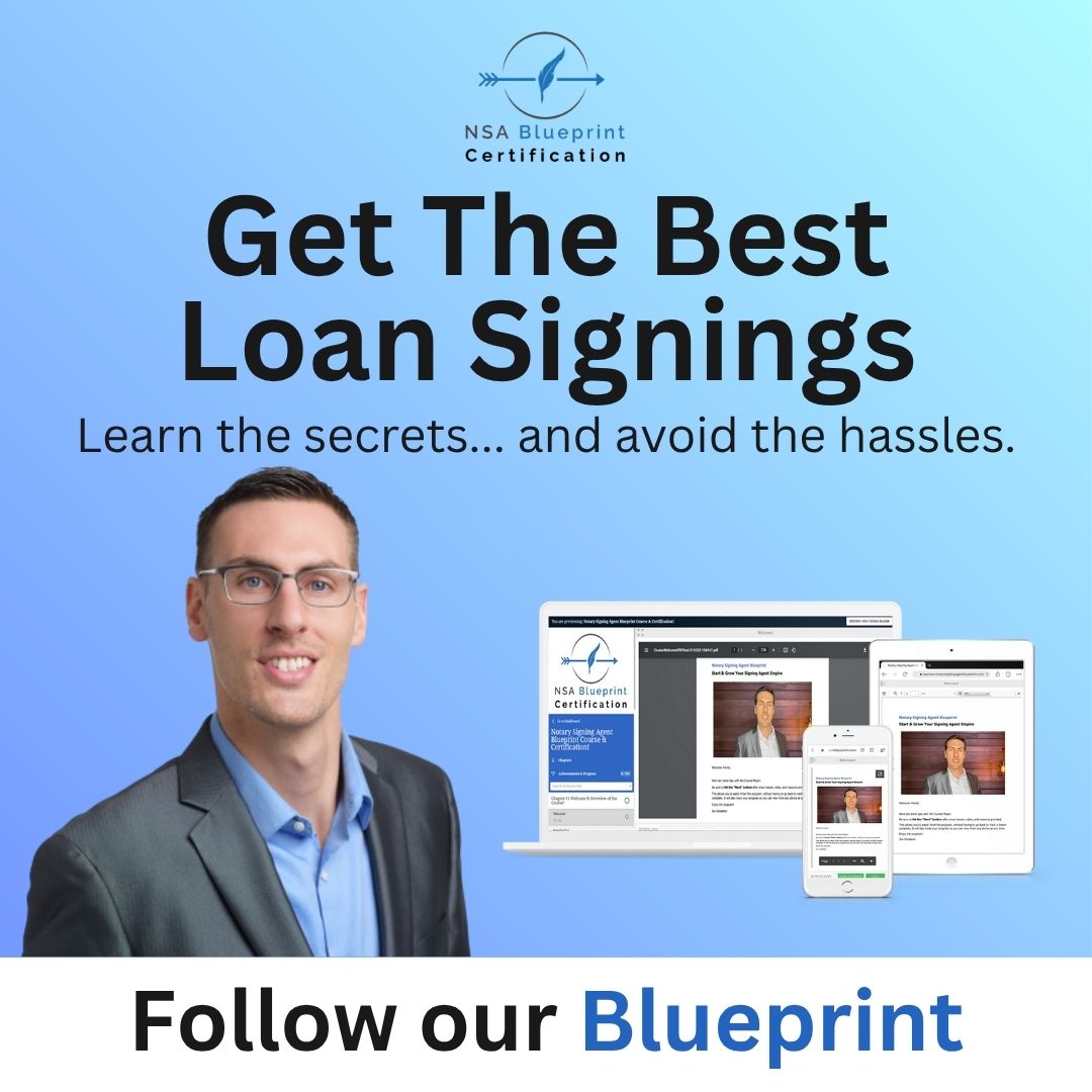 Notary Signing Agent Blueprint Facebook ad