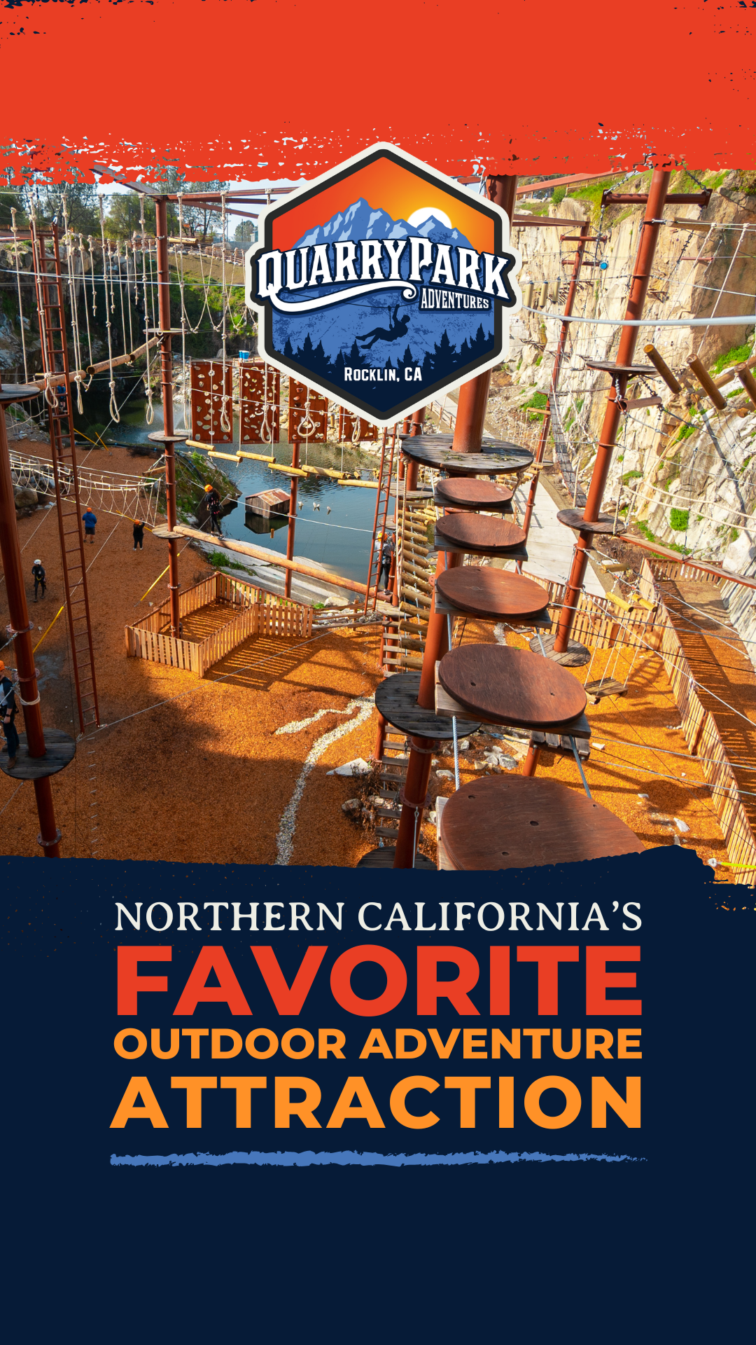 Quarry Park Adventures Facebook ad from Jan 1, 2026