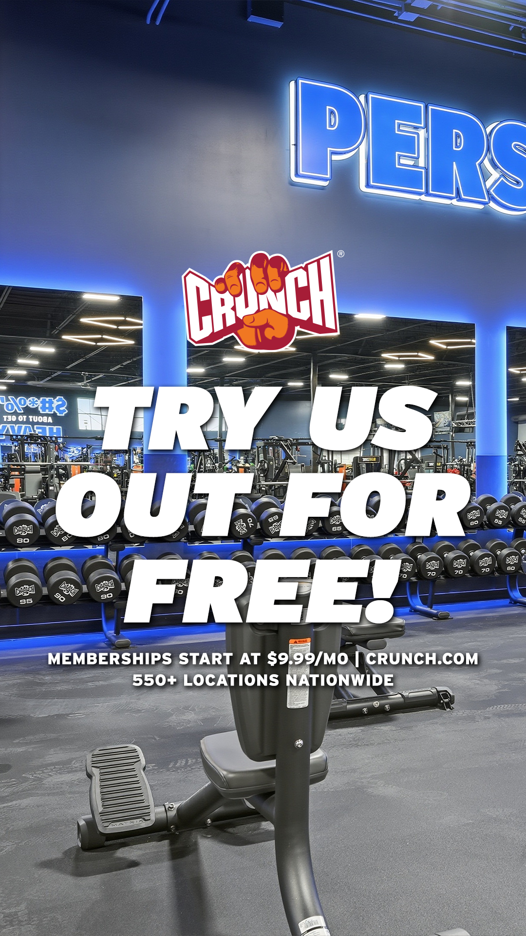 Crunch Fitness Facebook ad