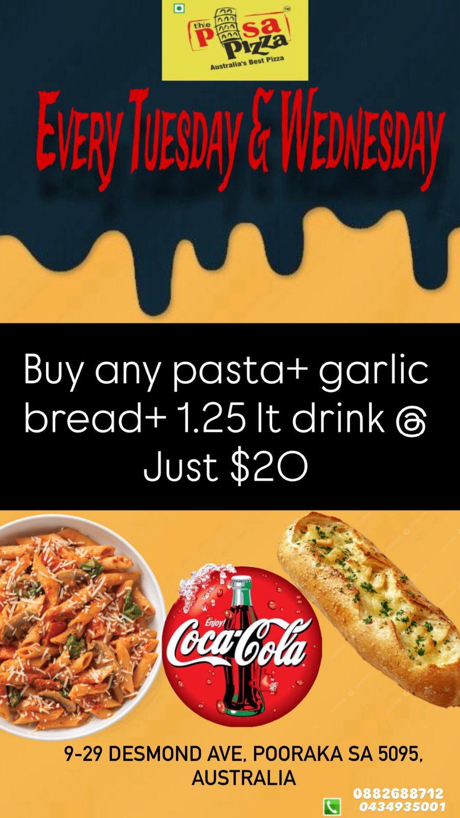 Thepisapizza Facebook ad: Pure Vegetarian and vegan pizza shop in POORAKA