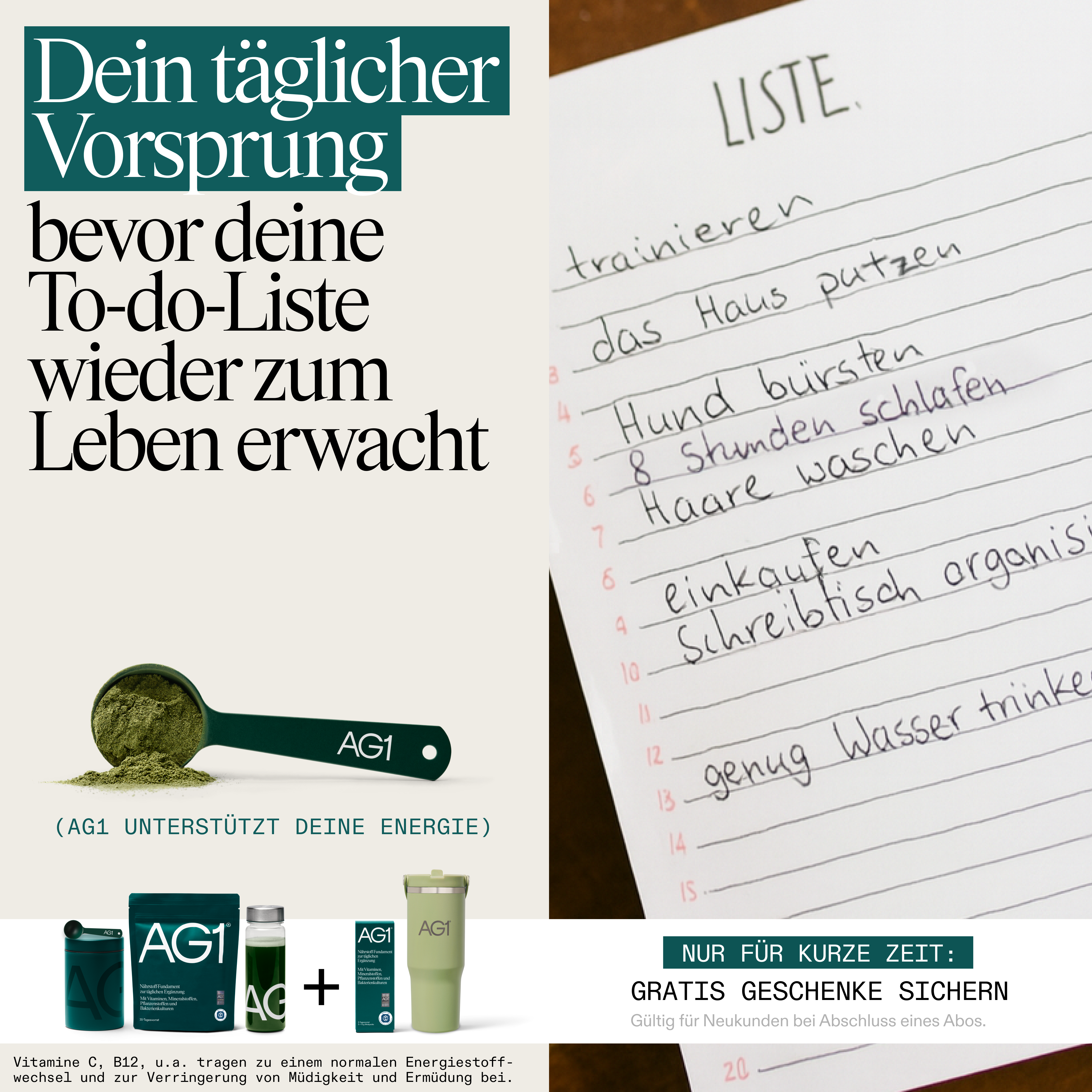 AG1 Deutschland Facebook ad