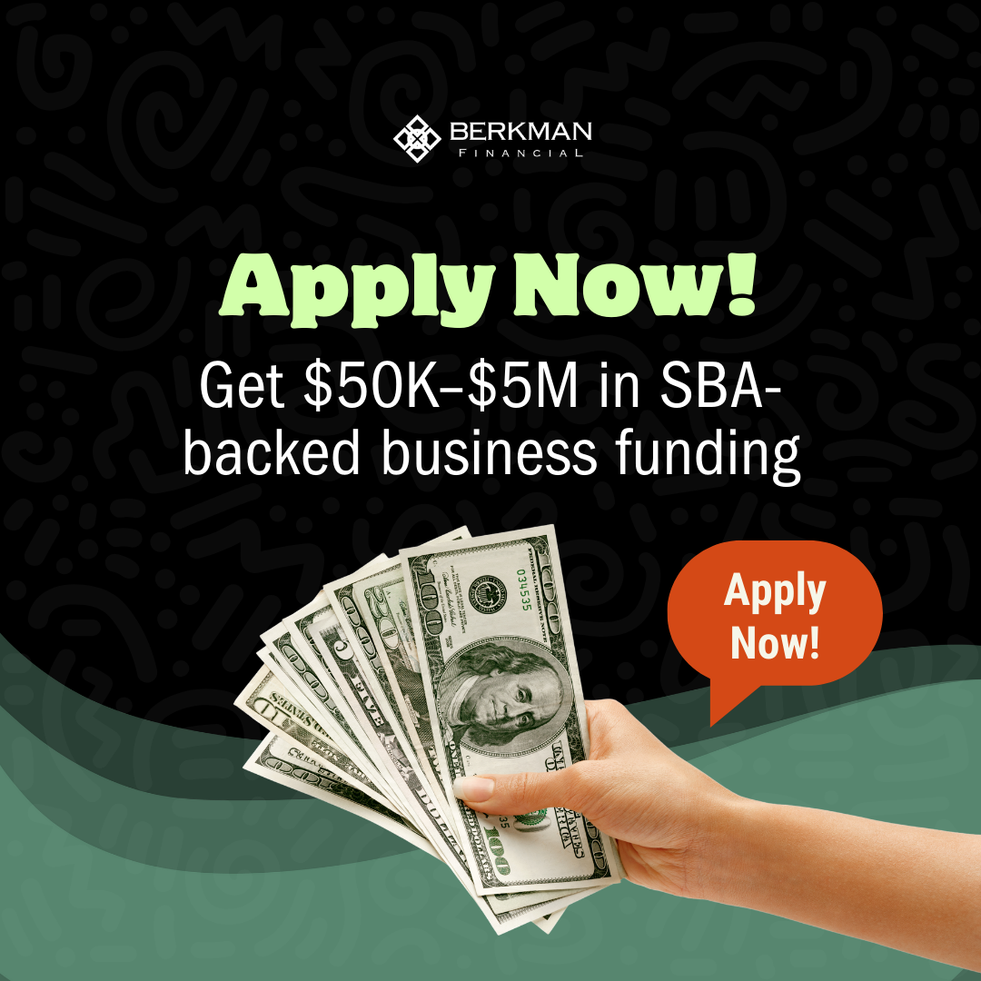Berkman Financial Facebook ad: SBA Loans 50K-5M