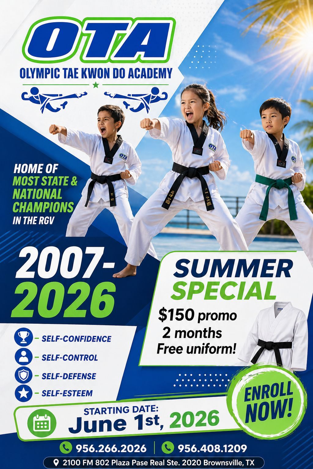 Olympic Taekwondo Academy Facebook ad