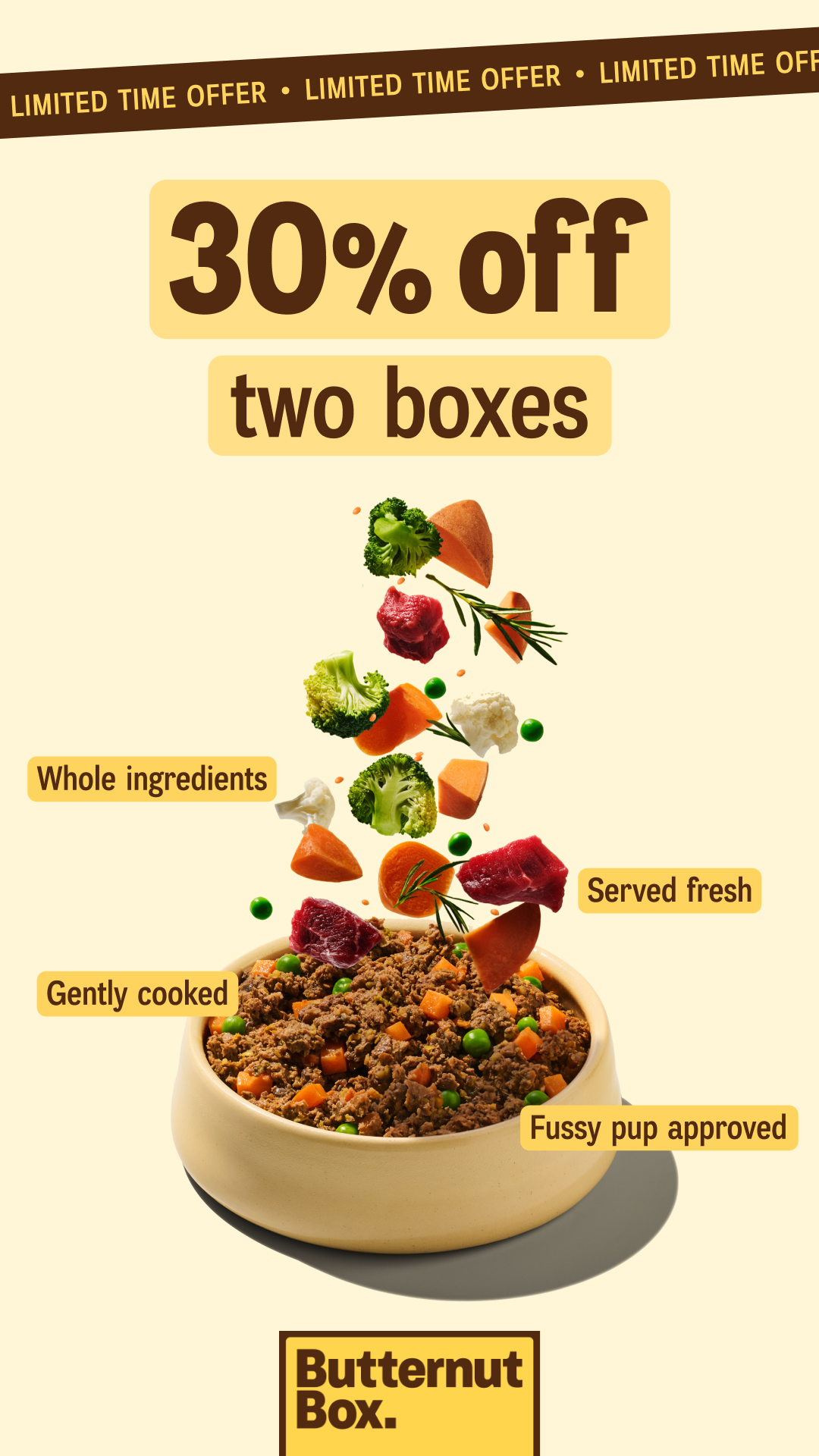 Butternut Box Facebook ad