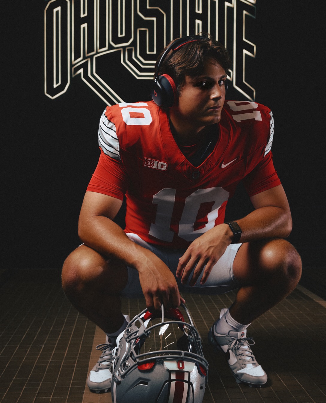 Ohio State Buckeyes Facebook ad: Scarlet and Gray all day.