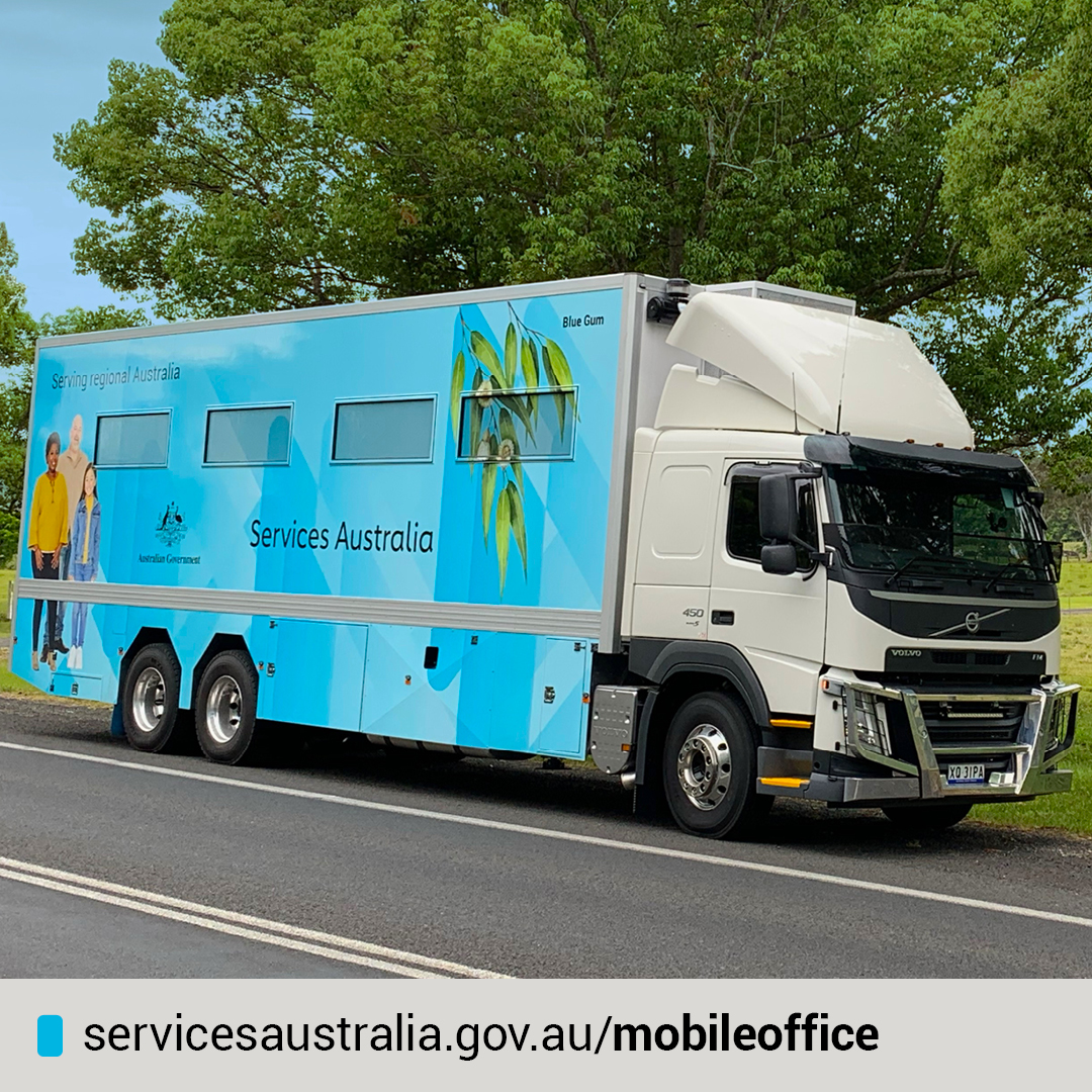 Services Australia Facebook ad: Mobile service centres, Services Australia