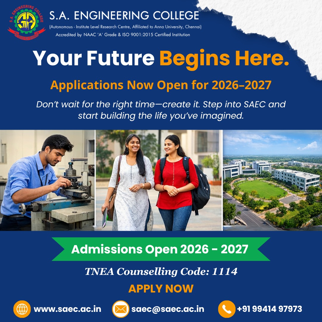 S.A. Engineering College - Autonomous Facebook ad