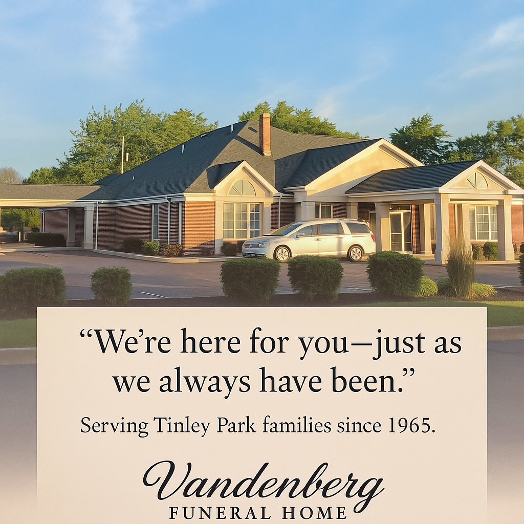 Vandenberg Funeral Home Facebook ad: Serving Tinley Park Families Since 1965