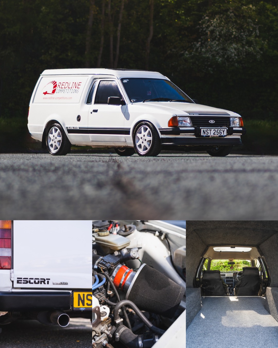 Redline Competitions Facebook ad: WIN this Ford Escort Van 2.0 Zetec instantly