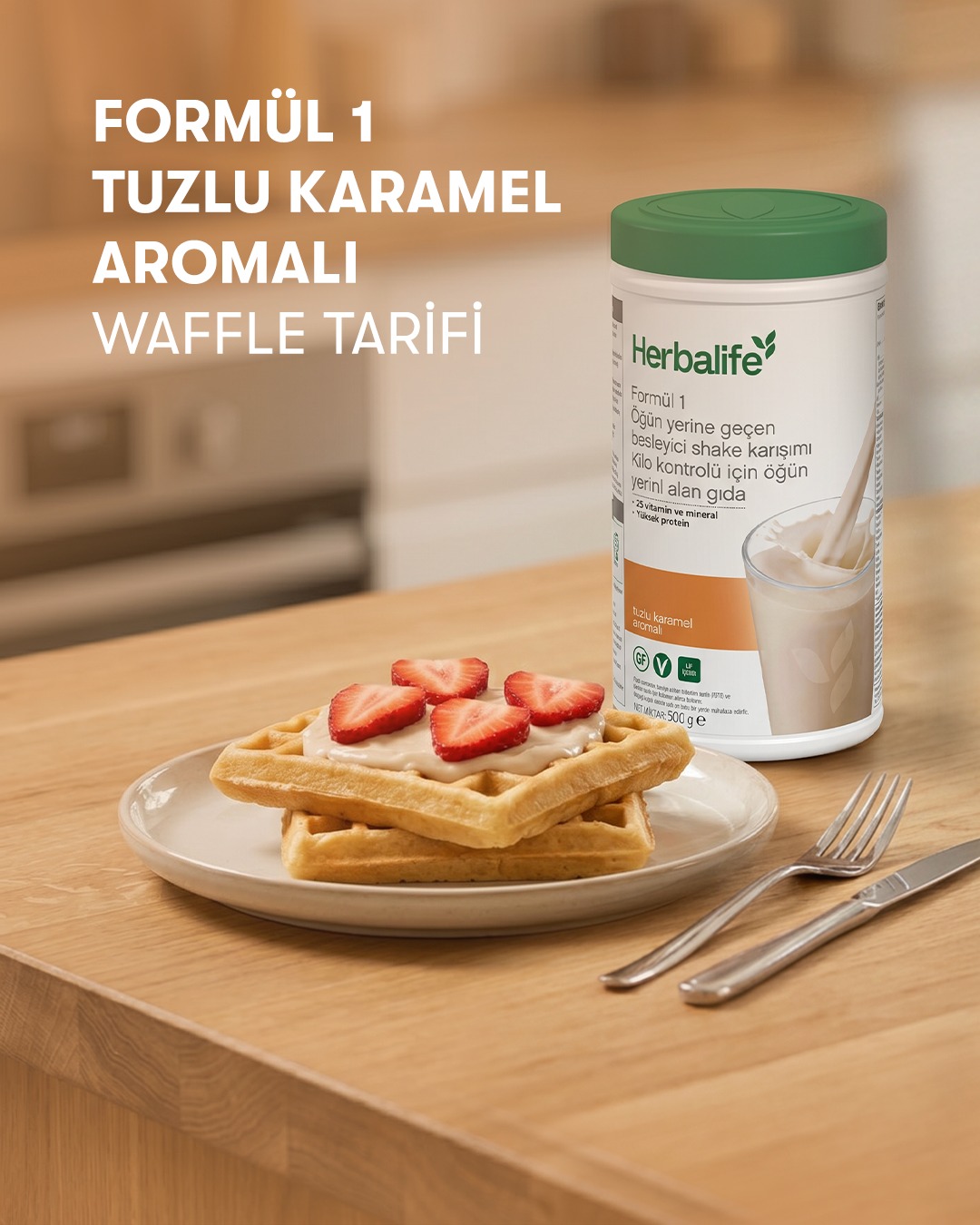 Herbalife Facebook ad: Sevdiğin waffle lezzetini Herbalife’in yeni lezzeti ile…
