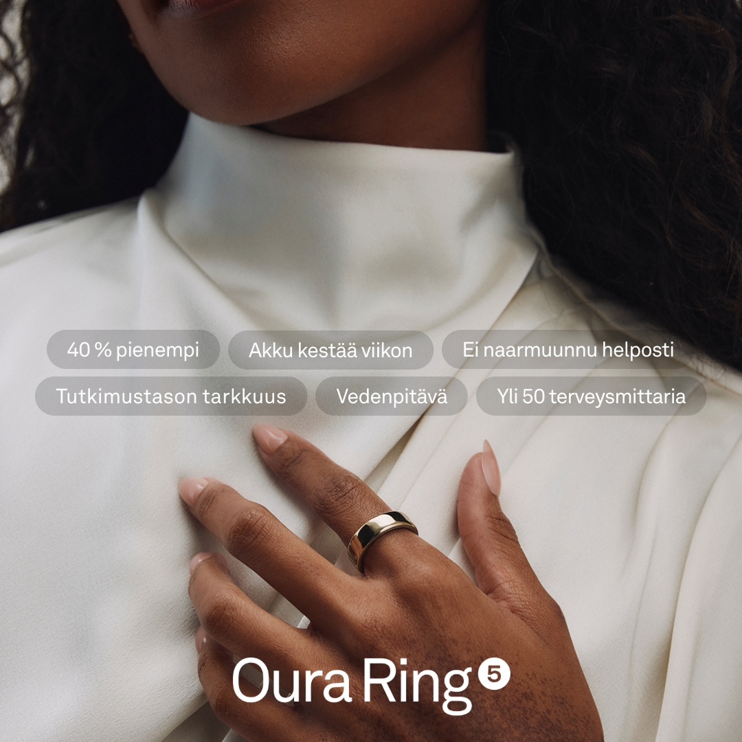 ŌURA Facebook ad: Suunniteltu sulautuvaksi