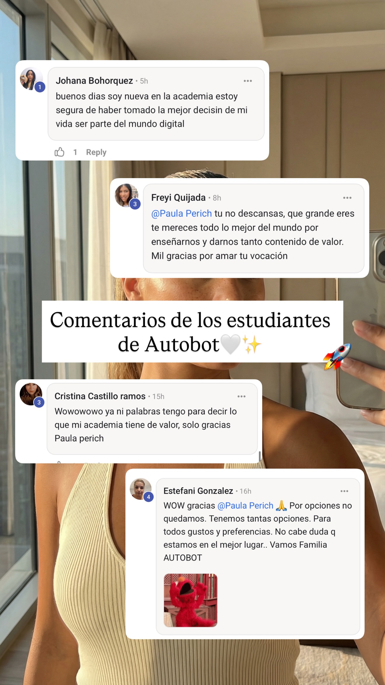 Marketing digital con Paula Facebook ad: Comentarios de los estudiantes de Autobot