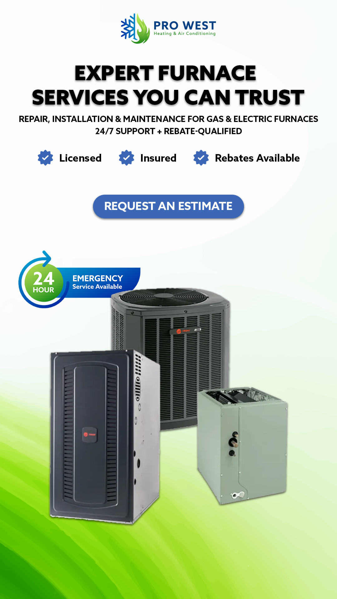 Pro West Heating & Air Conditioning Facebook ad
