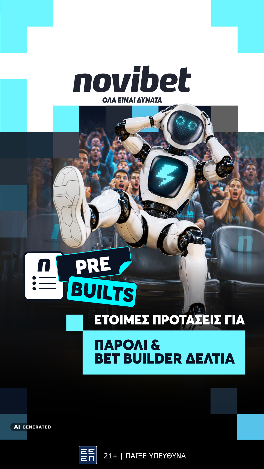 Novibet Facebook ad: Όλα είναι δυνατά!
