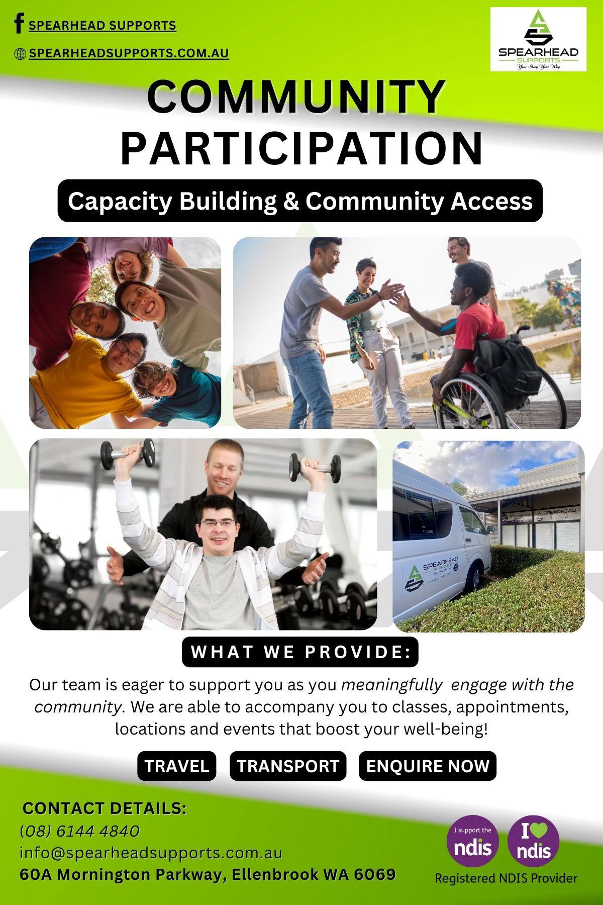 Spearhead Supports Facebook ad