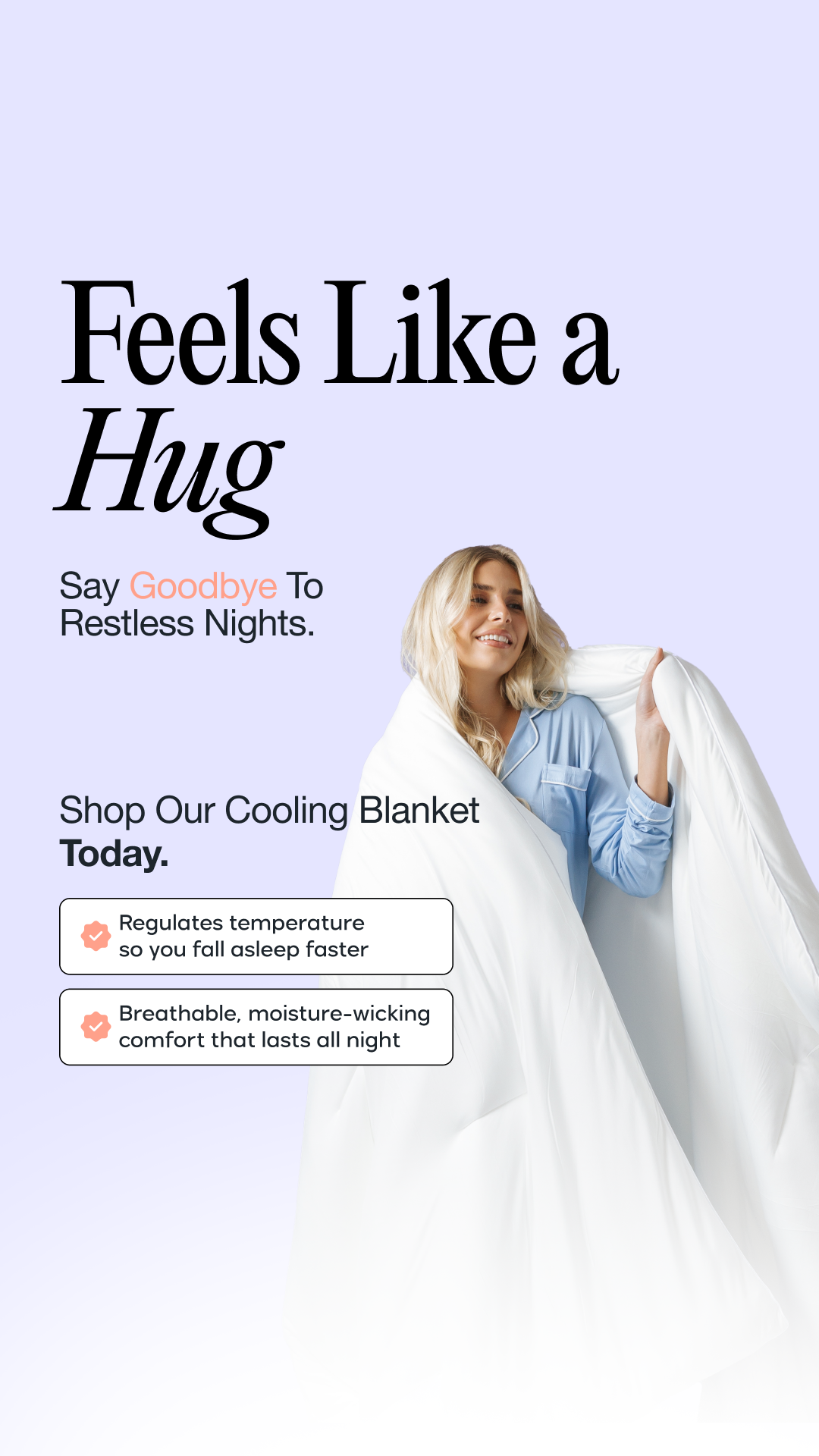 Mellow Comforters Facebook ad