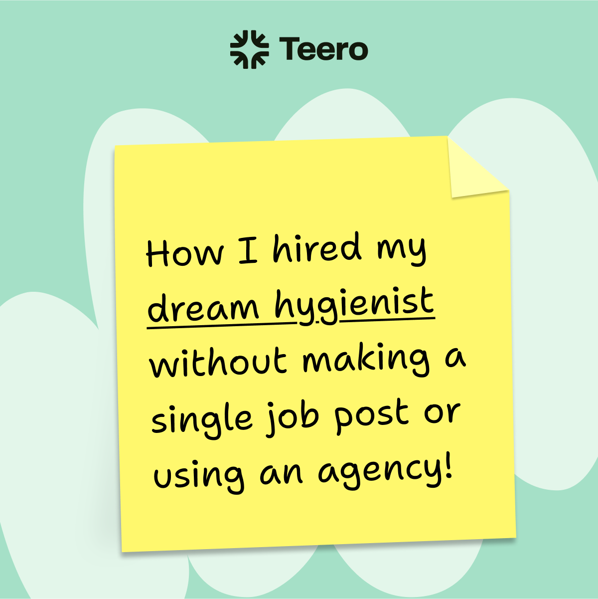 Teero Dental Facebook ad: Hire temp or full-time hygienists