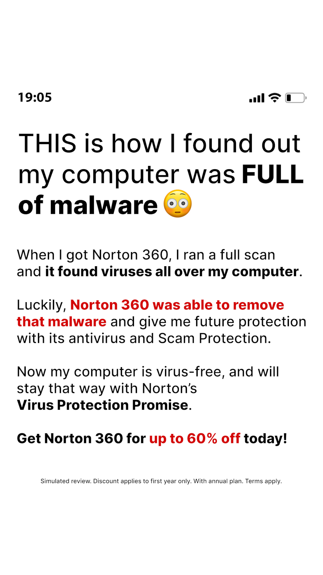 Norton Facebook ad