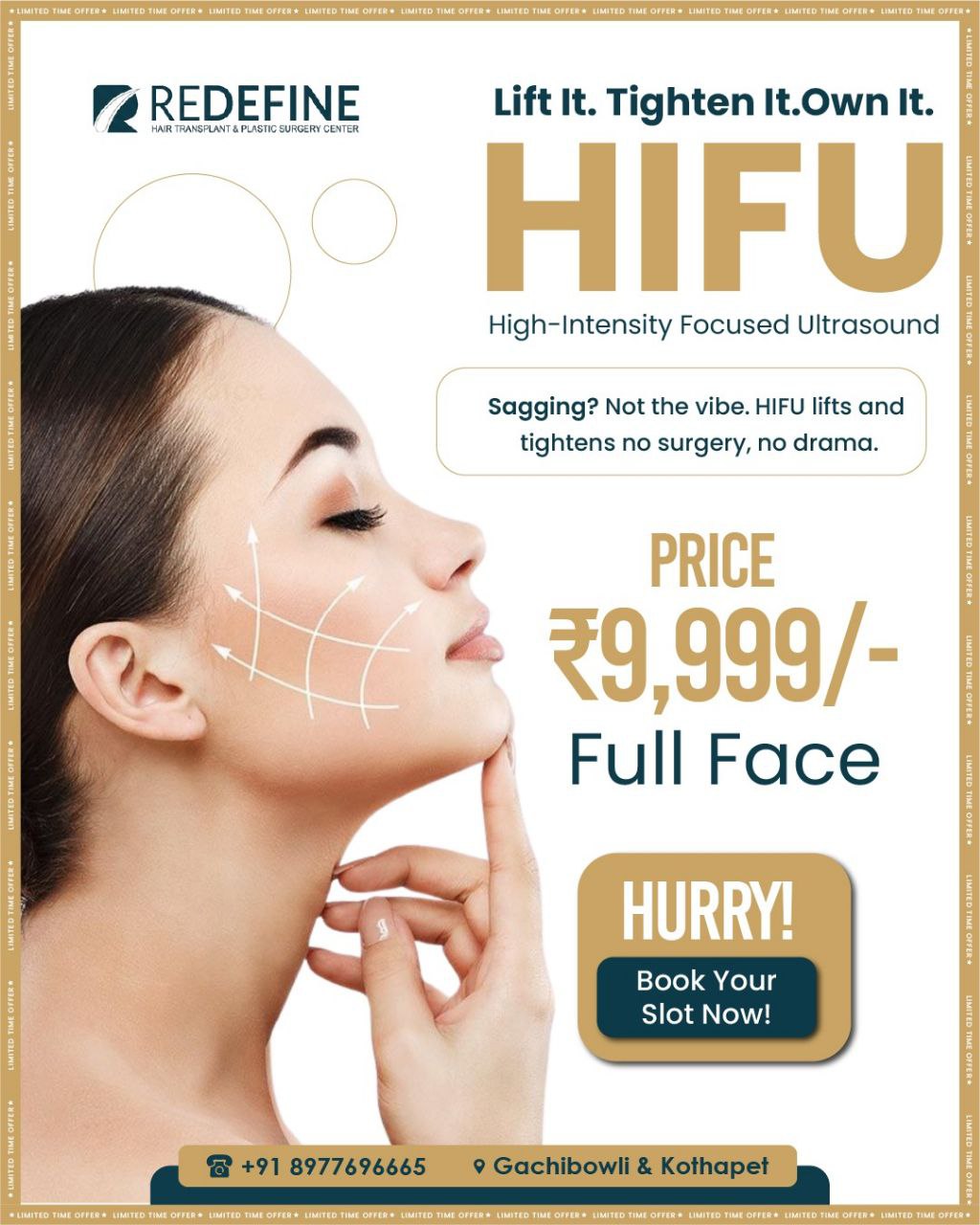 Redefine Skin and Hair Transplant Center Facebook ad