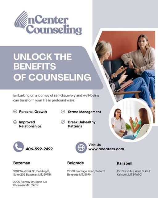 NCenter - Bozeman, Belgrade, & Kalispell Facebook ad: Seeking Mental Health Support in Montana?