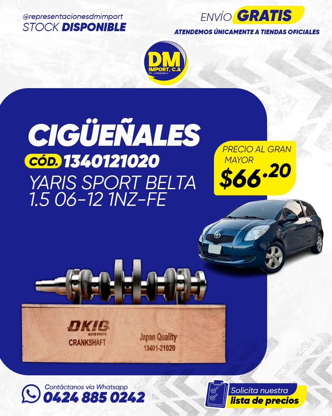 Representaciones DM Import Facebook ad: ¡Calidad en cigüeñales para tu stock!