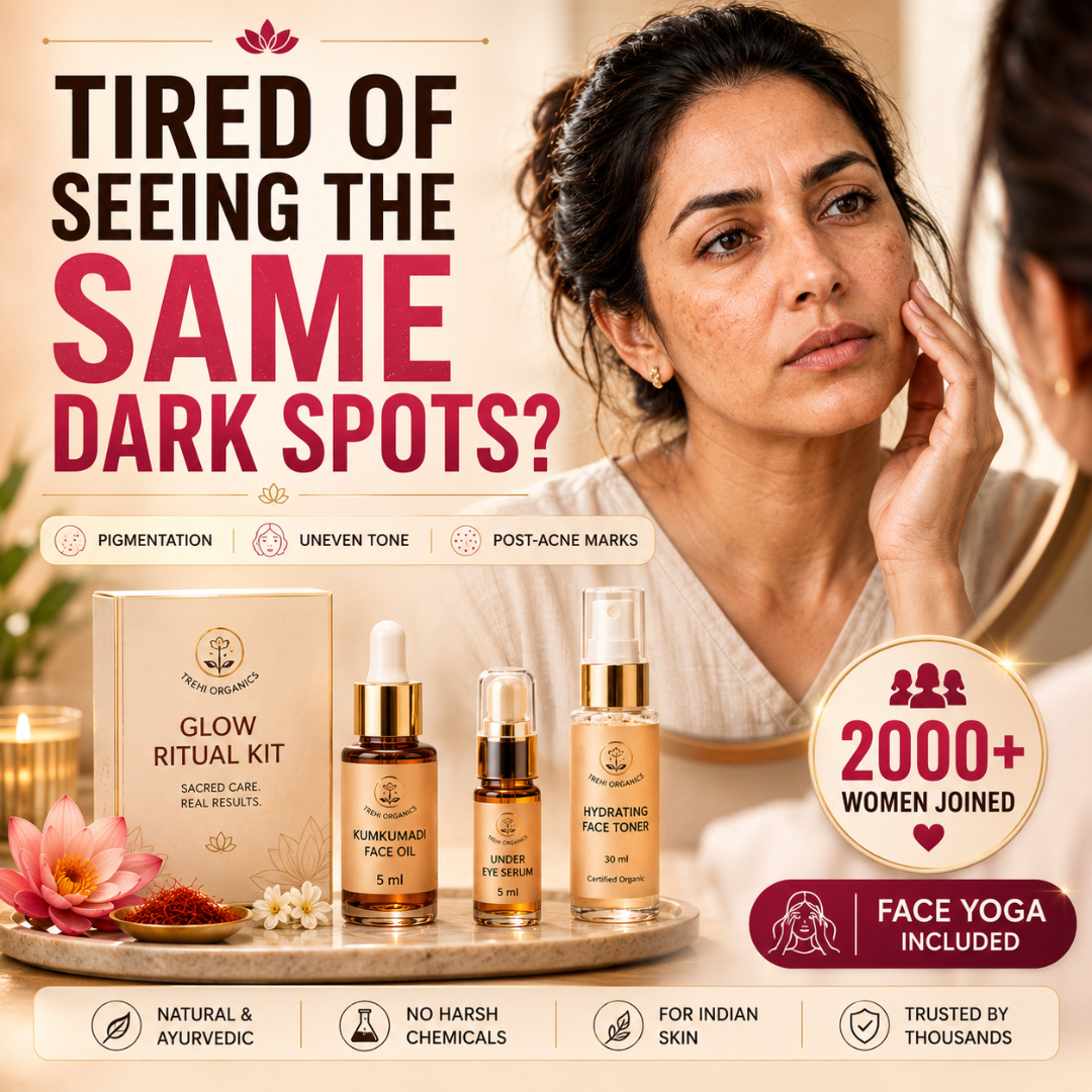 Trehi Organics Facebook ad: Bring Back Your Natural Glow