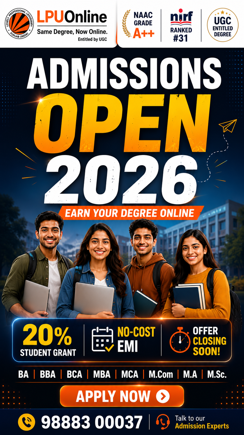 LPU Distance & Online Education Facebook ad: Admissions Open 2026 | LPU Online