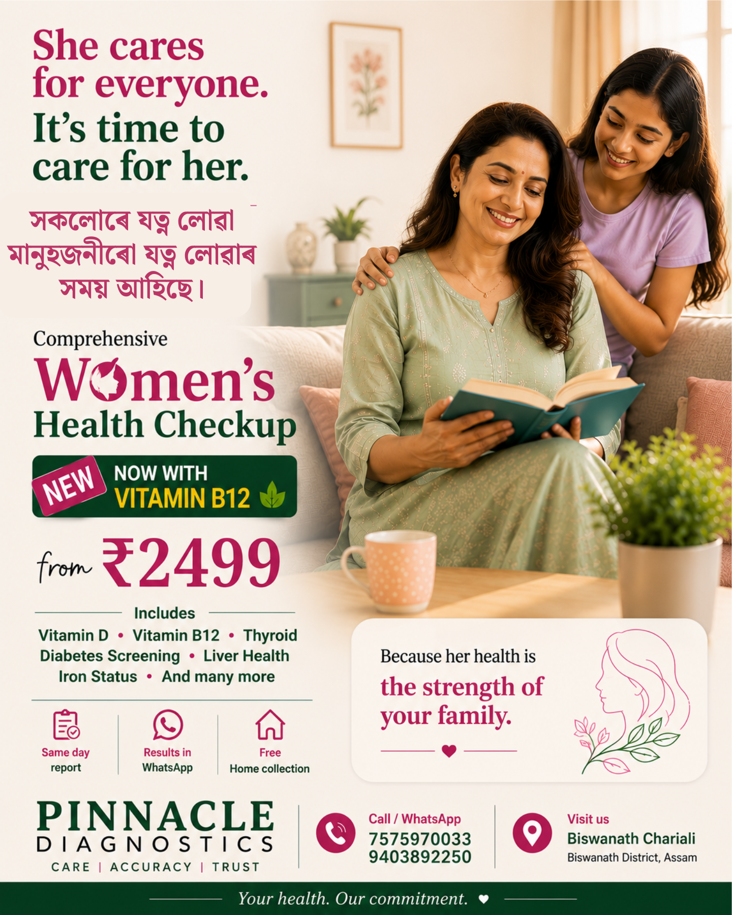 Pinnacle Diagnostics & Laboratory Medicine Facebook ad: Women's Full Body Package @ ₹2499/2999