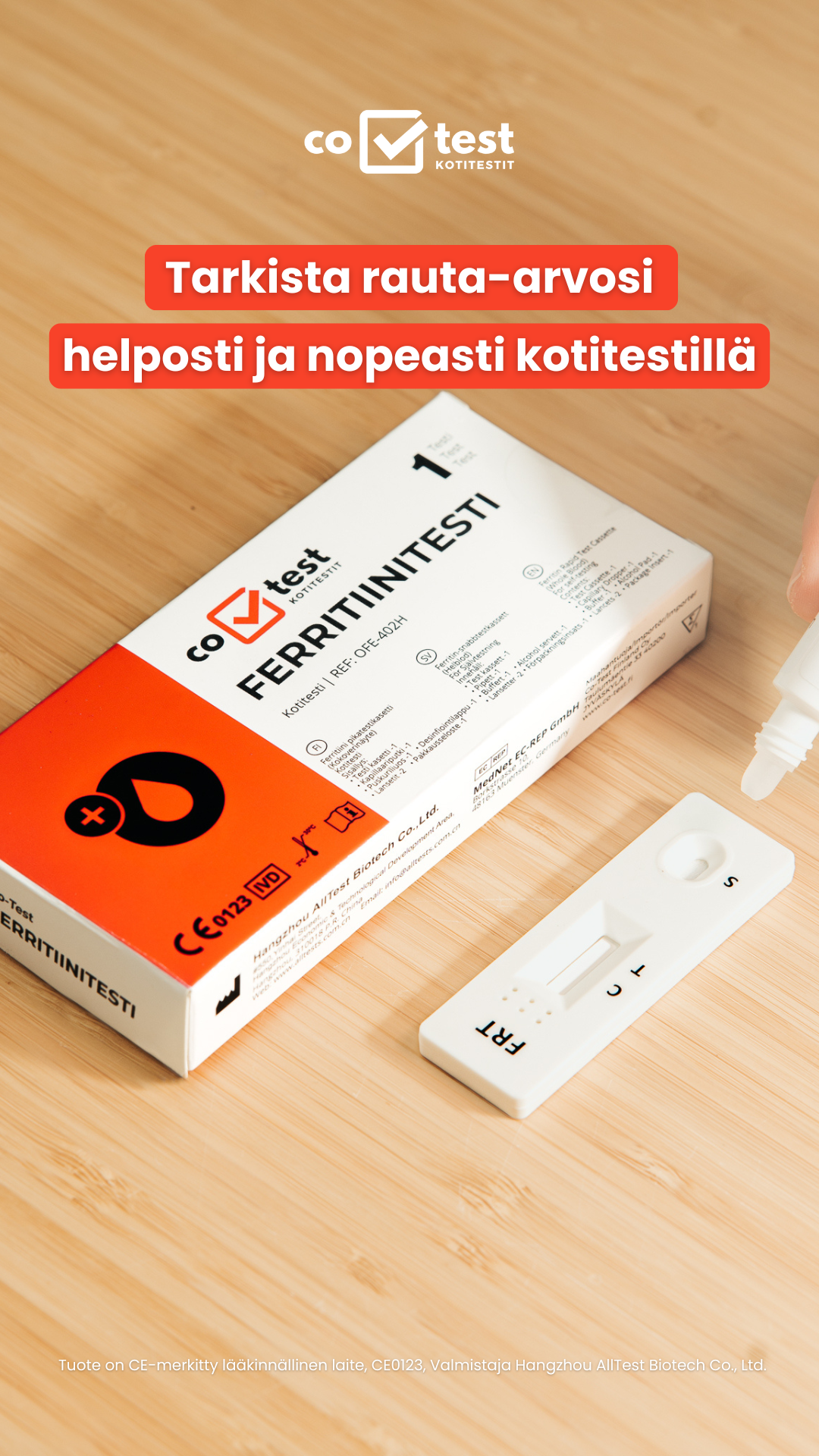 Co-Test Facebook ad: Nopeat, luotettavat ja helppokäyttöiset kotitestit…