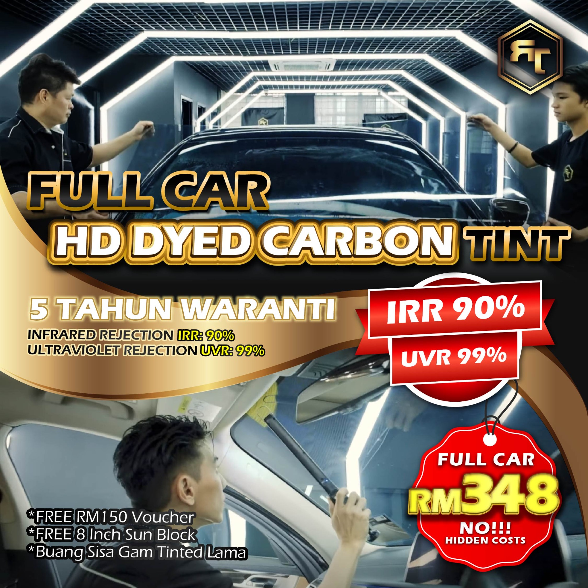 Royal Tint & Coat - Seremban 2 Facebook ad: PM kite utk ambik slot