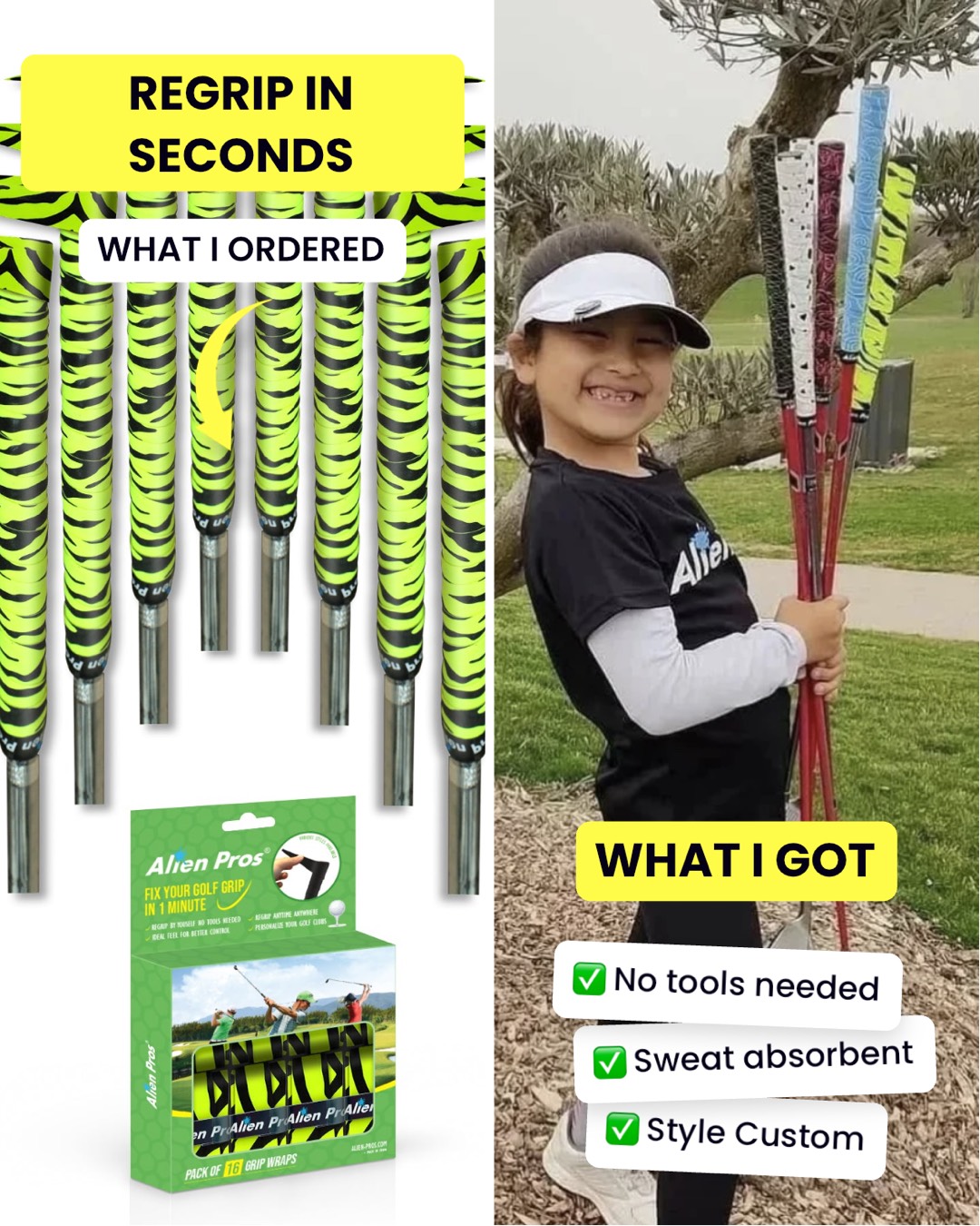 Alien Pros Golf Facebook ad: The Game Changer Golf Grip You Must Try