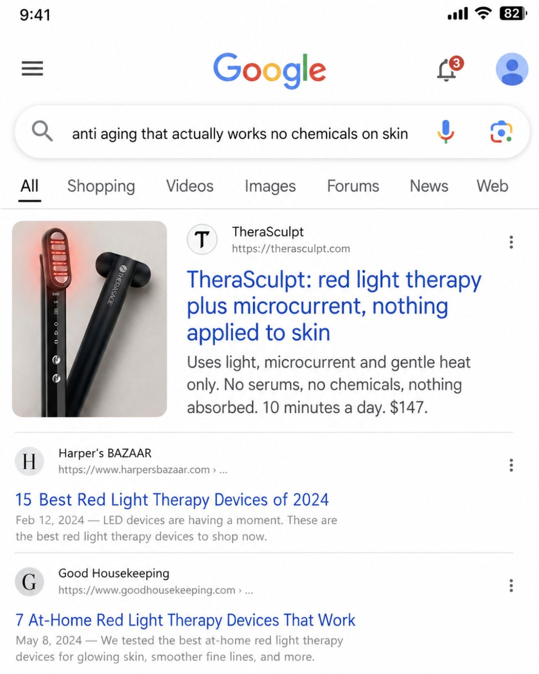 Therasage Facebook ad