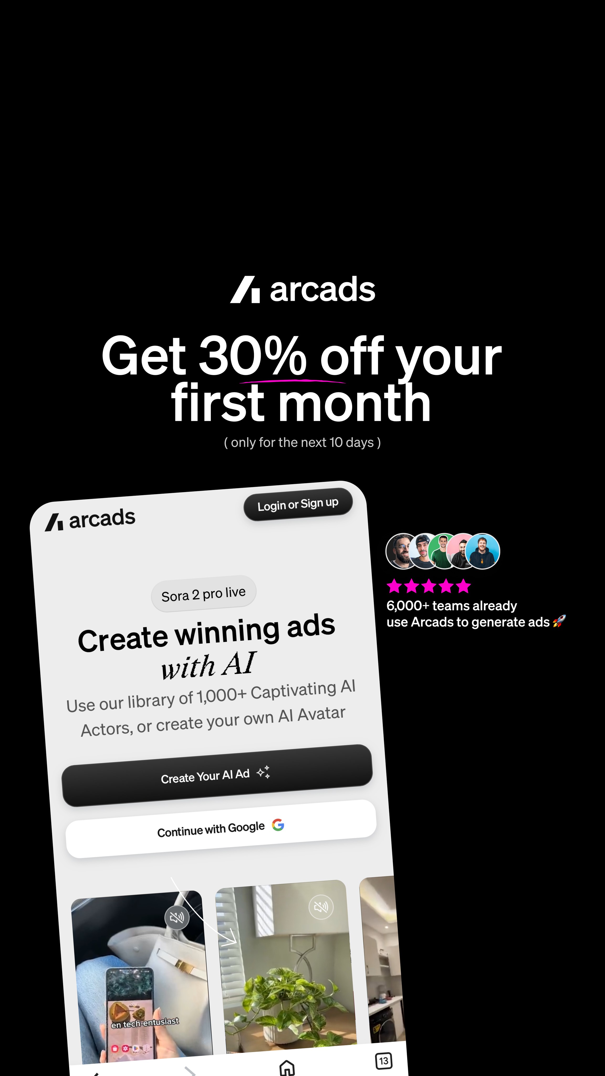 Arcads AI Facebook ad