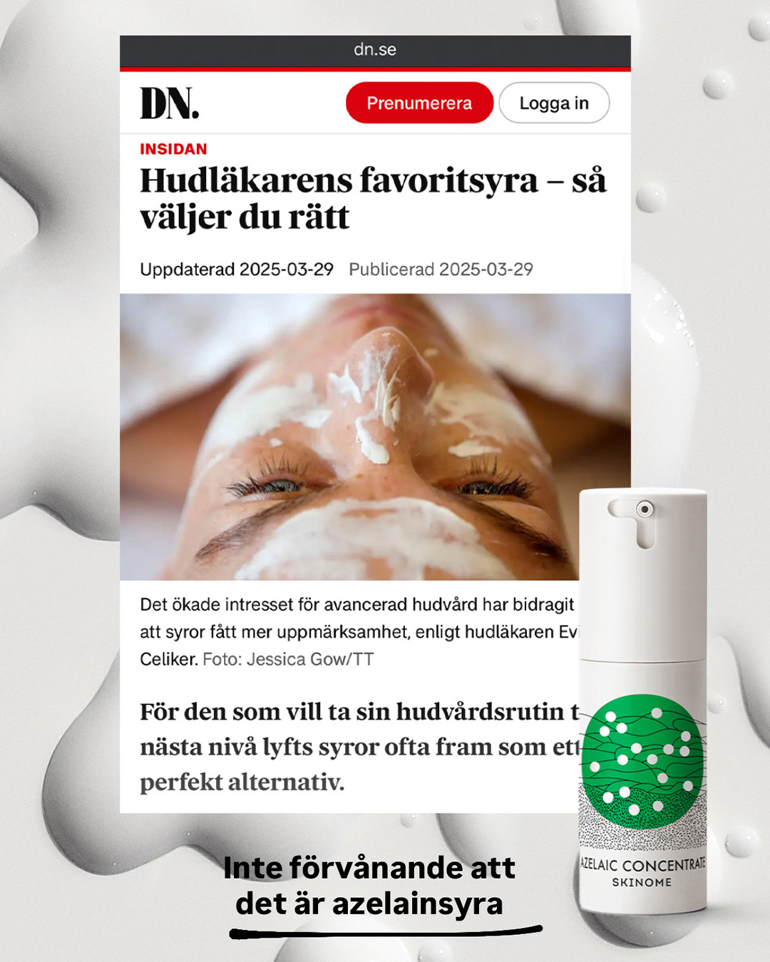 Skinome Facebook ad