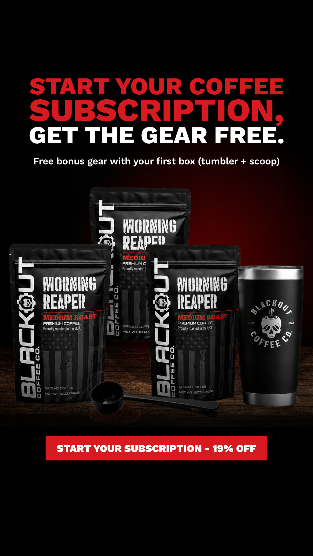Blackout Coffee Co. Facebook ad