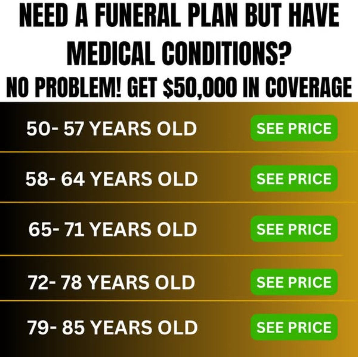 Senior Burial Coverage Facebook ad