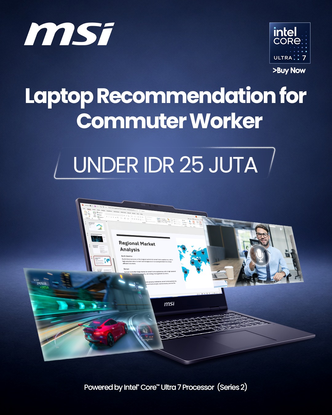 MSI Gaming Facebook ad: Rekomendasi laptop MSI untuk commuter worker!