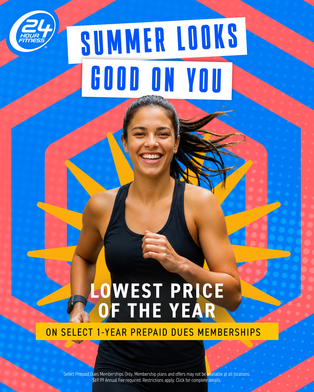 24 Hour Fitness Facebook ad: Lowest Price of the Year