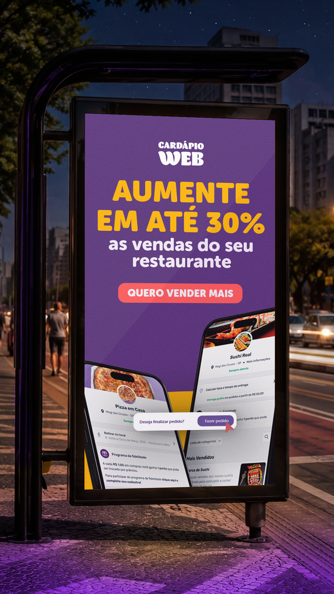 Cardápio Web Facebook ad