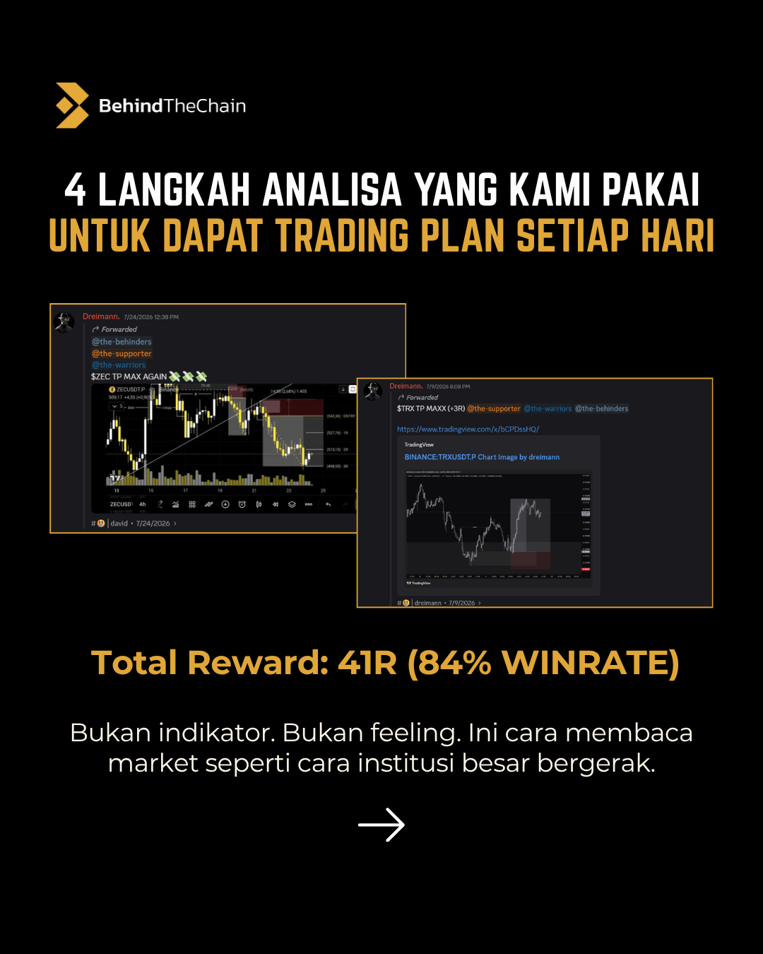 Behind the Chain - Signal Trading Facebook ad: Kebanyakan trader masuk posisi berdasarkan indikator atau…