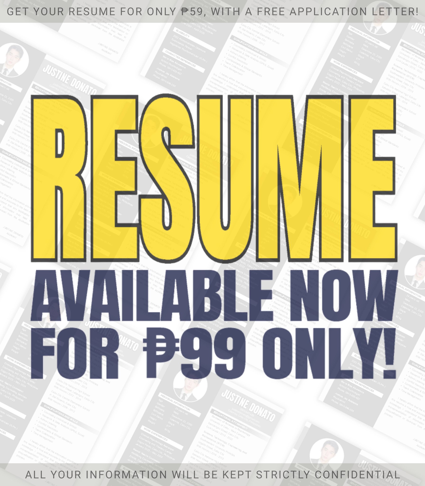 Resume Maker Facebook ad: GAWA MUNA, PAY LATER