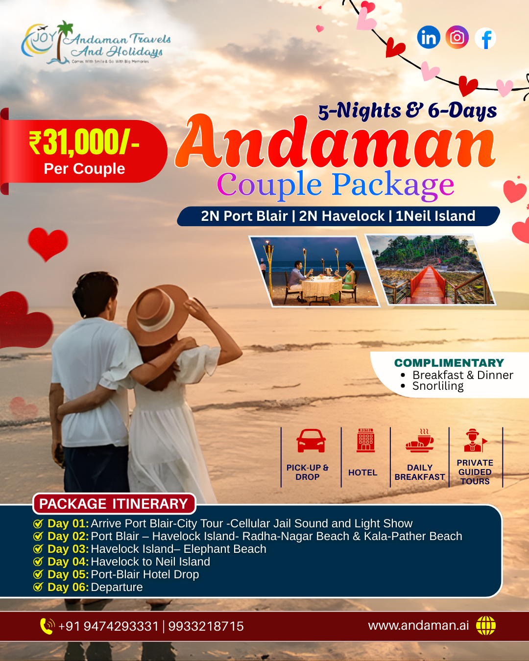 Joy Andaman travels Facebook ad: Chat with us