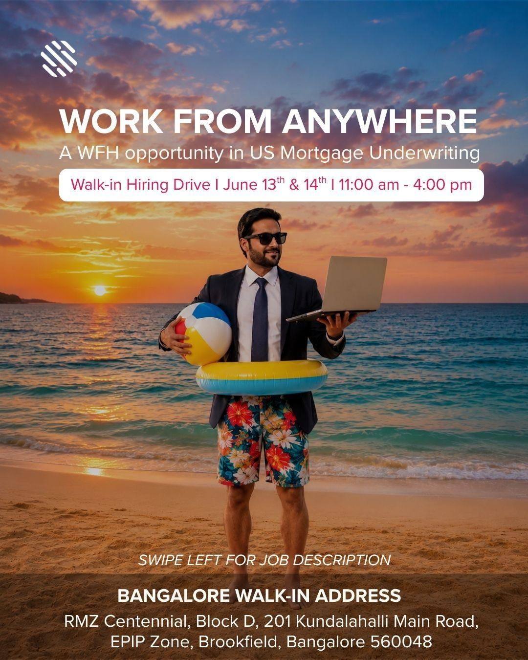 Sutherland India Facebook ad: Work from Anywhere.