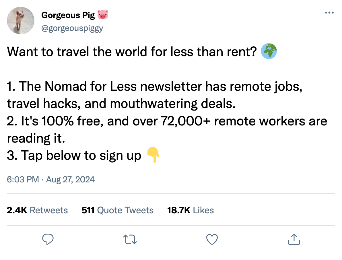 Nomad for Less Facebook ad