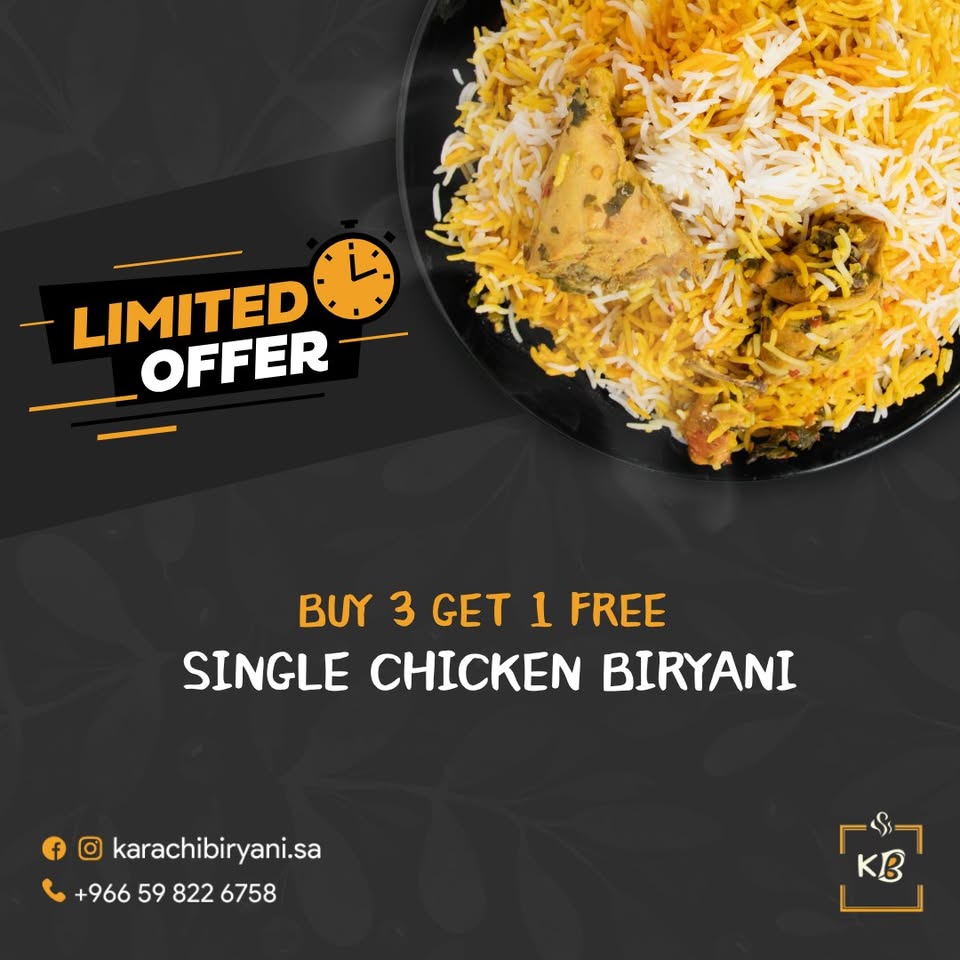 Karachi Biryani Facebook ad: LIMITED OFFER
