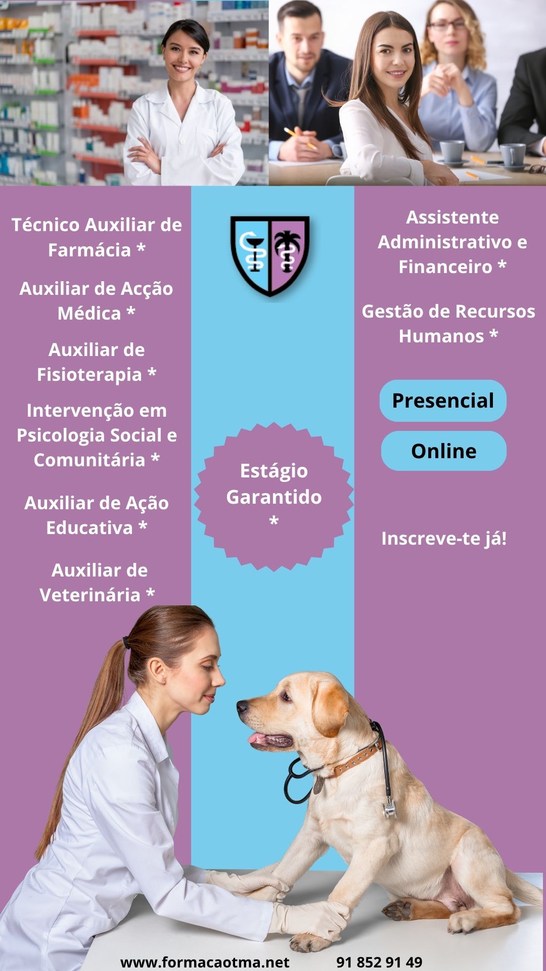 M.A. Escola de Formação Técnica Especializada na área da Saúde e Educação Facebook ad from Nov 3, 2025