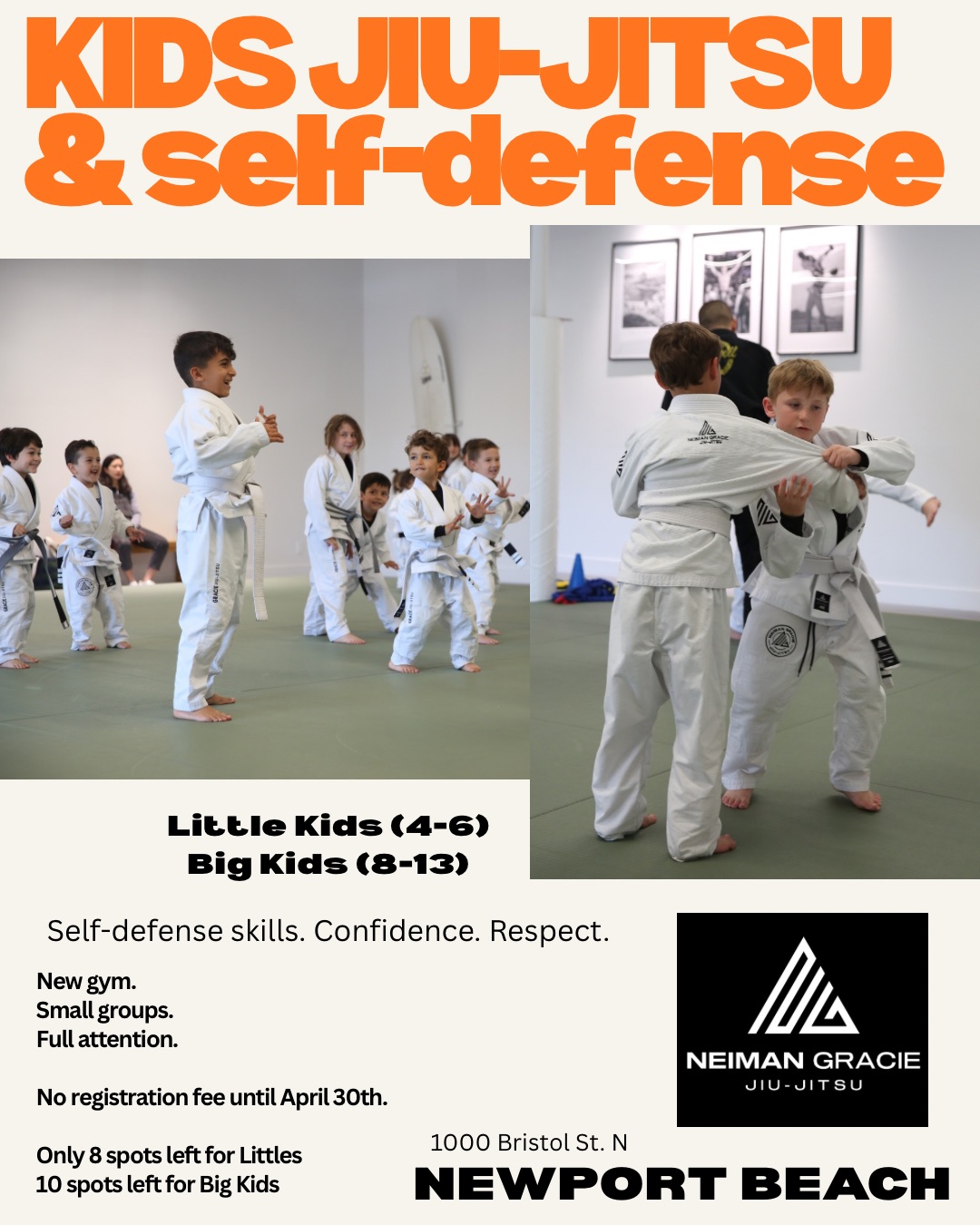 Neiman Gracie Jiu-Jitsu Academy Facebook ad: Join us for a trial class