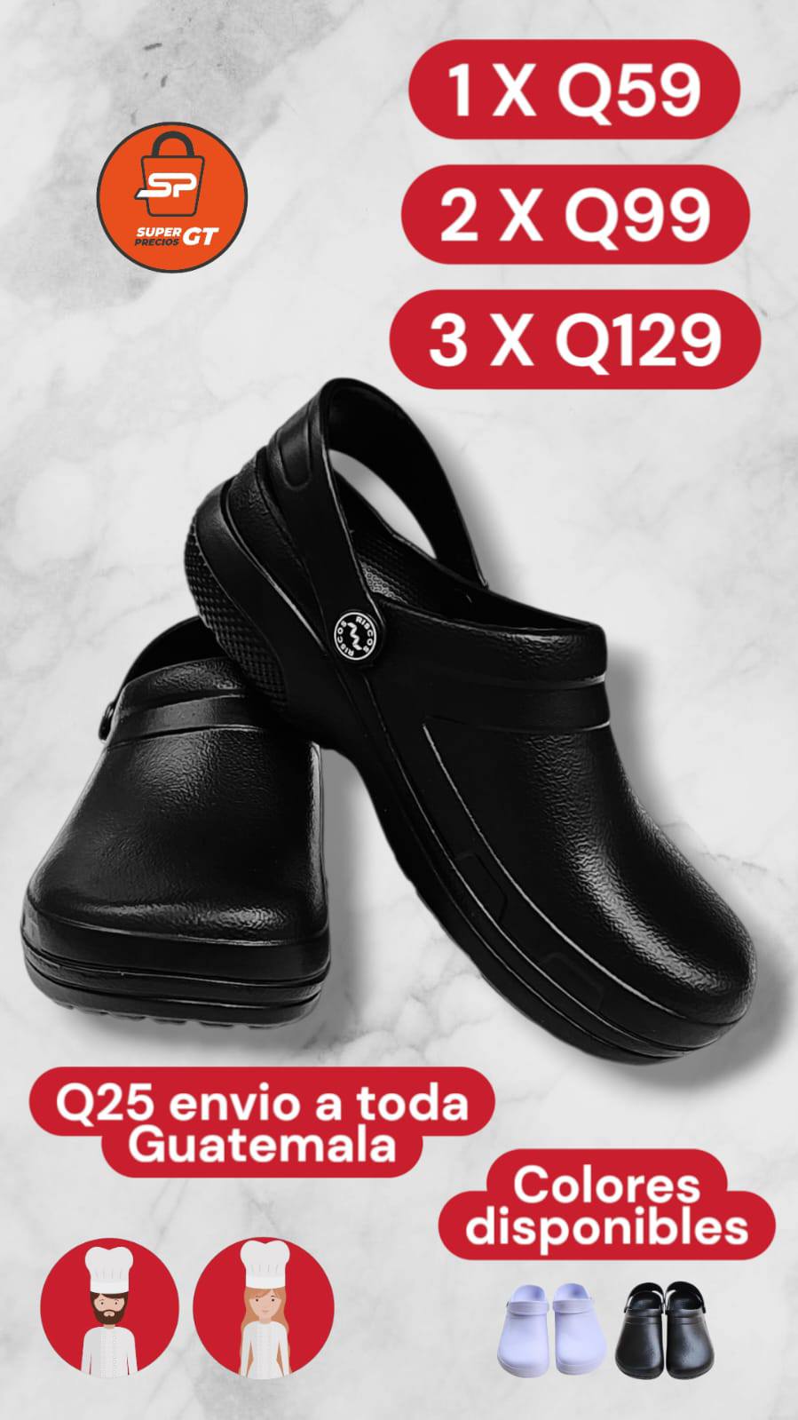 Super Precios GT Facebook ad: ¿Pasas horas de pie en cocina?