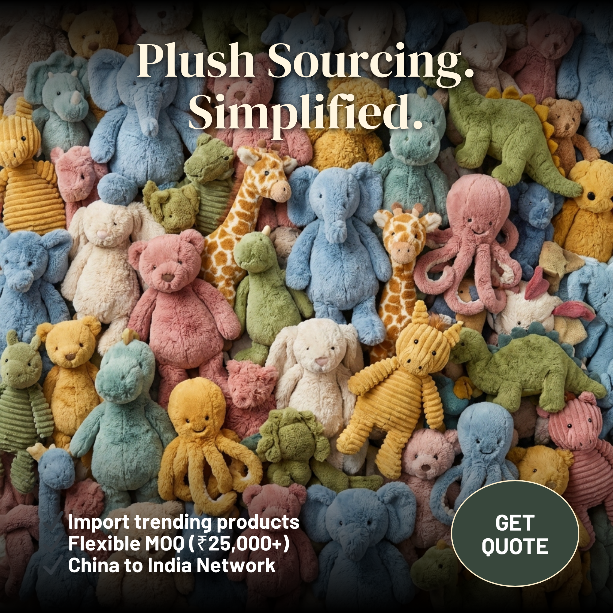 Fusked Facebook ad: Import Plushies Directly