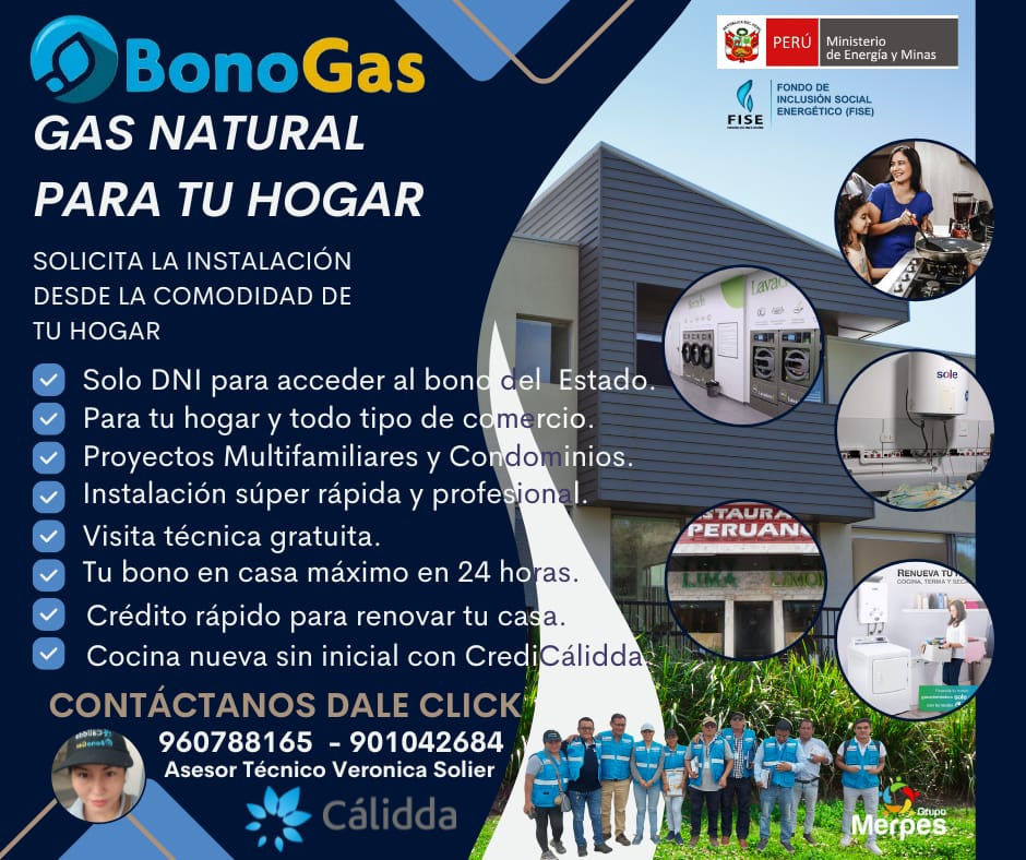 Calidda Celulares Electrodomésticos y Motos Facebook ad: 𝙂𝘼𝙎 𝙉𝘼𝙏𝙐𝙍𝘼𝙇 𝙋𝘼𝙍𝘼 𝙏𝙐 𝙃𝙊𝙂𝘼𝙍